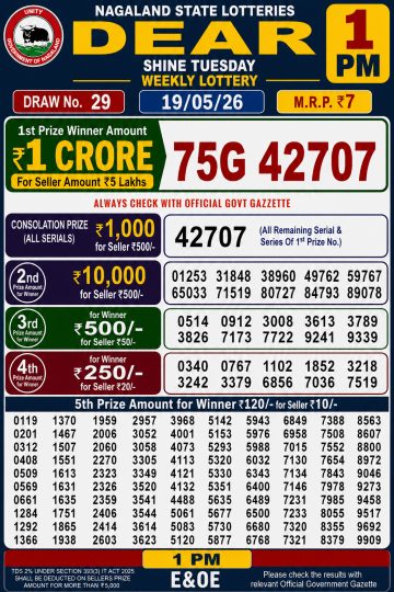 lottery sambad 1pm
